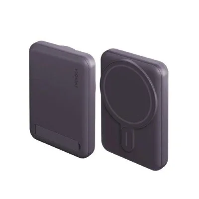ENERGEA MAGPAC MINI 10000MAH ULTRA SLIM MAGSAFE COMPATIBLE POWER BANK WITH BUILT-IN VIDEO STAND - PURPLE